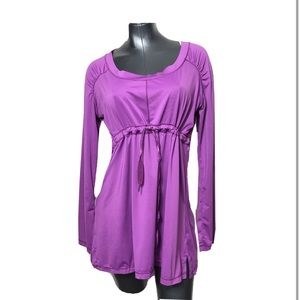 PrAna Drawstring Waist Tunic Top Long Sleeve Top